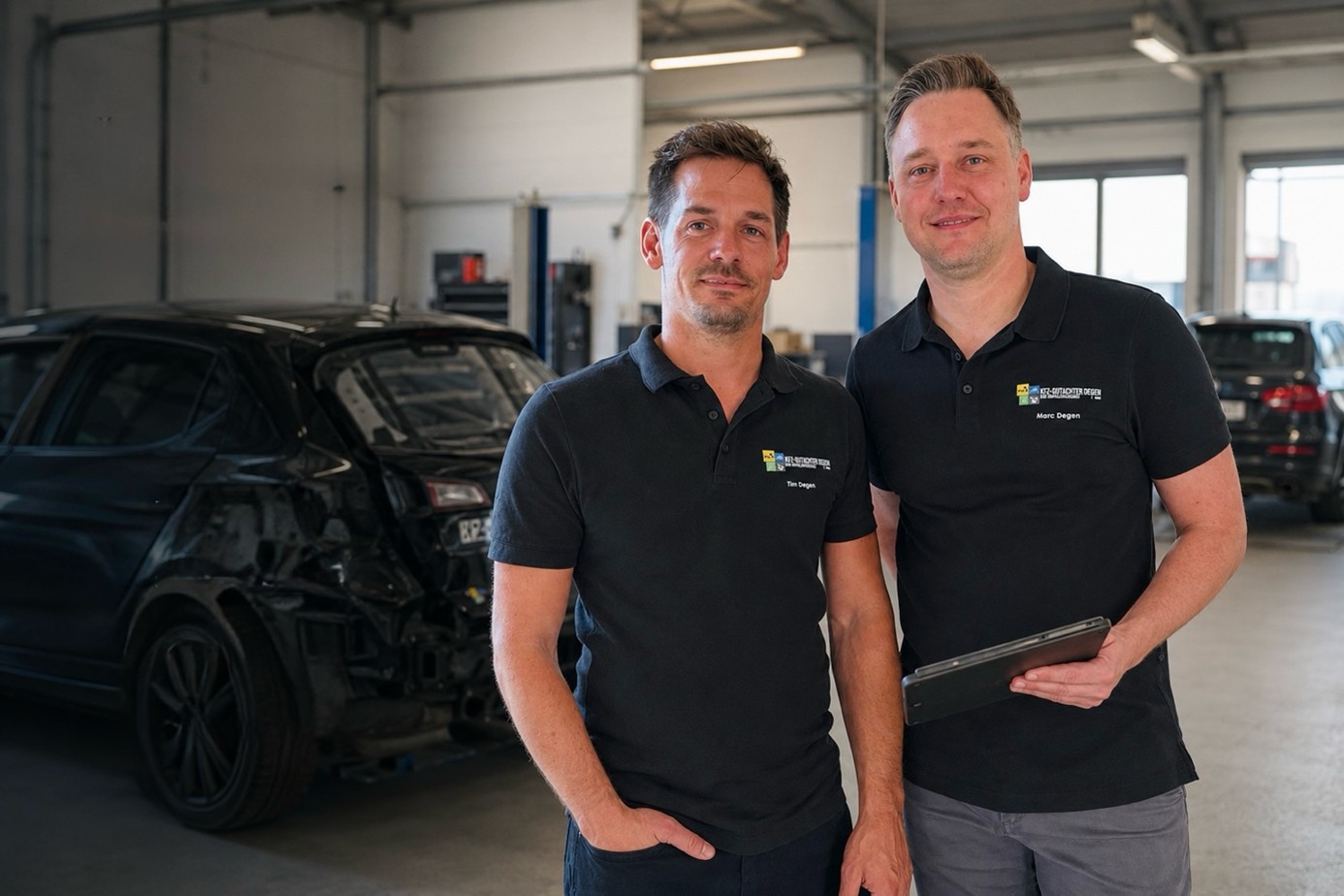 Tim und Marc Degen in der Werkstatt &ndash; das Sachverständigen-Team aus Weißenthurm